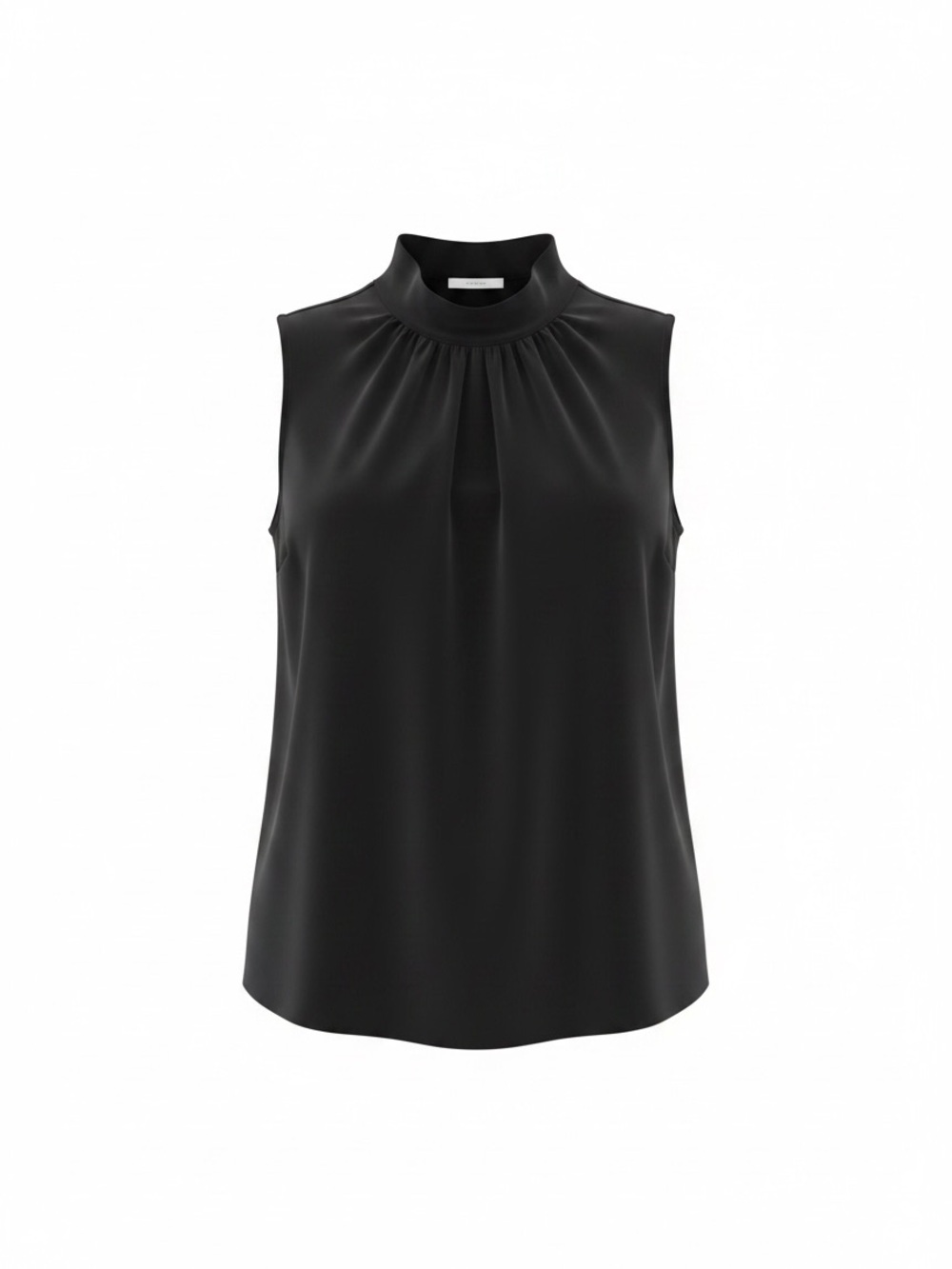 NWT - Ann Taylor Black Sleeveless Mock-Neck Blouse Medium